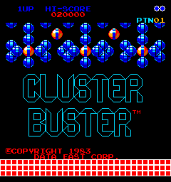 Cluster Buster + Graplop (Cassette, set 1) Title Screen